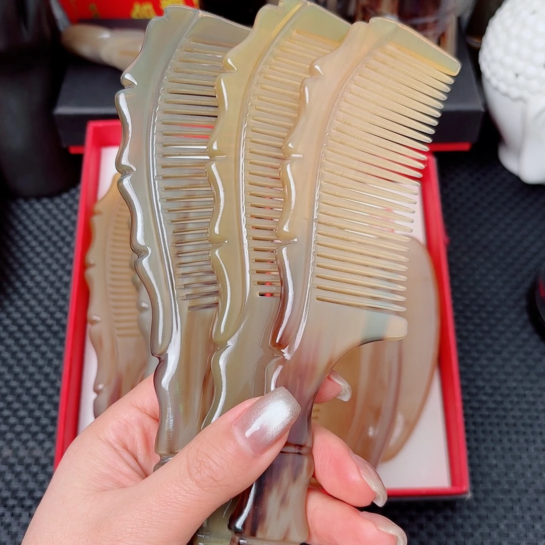 纯天然手工制作牛角梳子