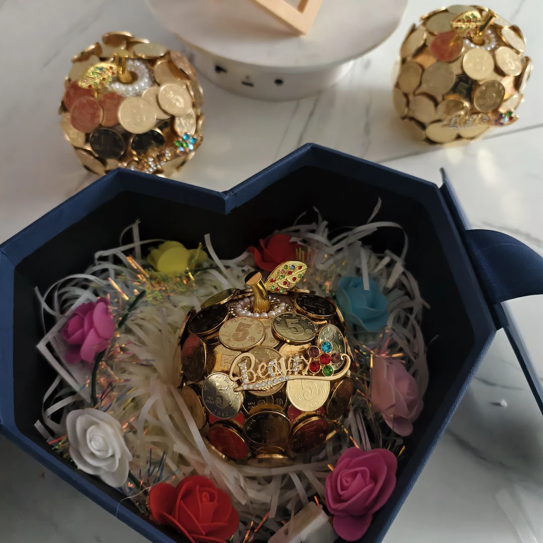 硬币苹果成品适合情人节圣诞节平安夜送女友礼物