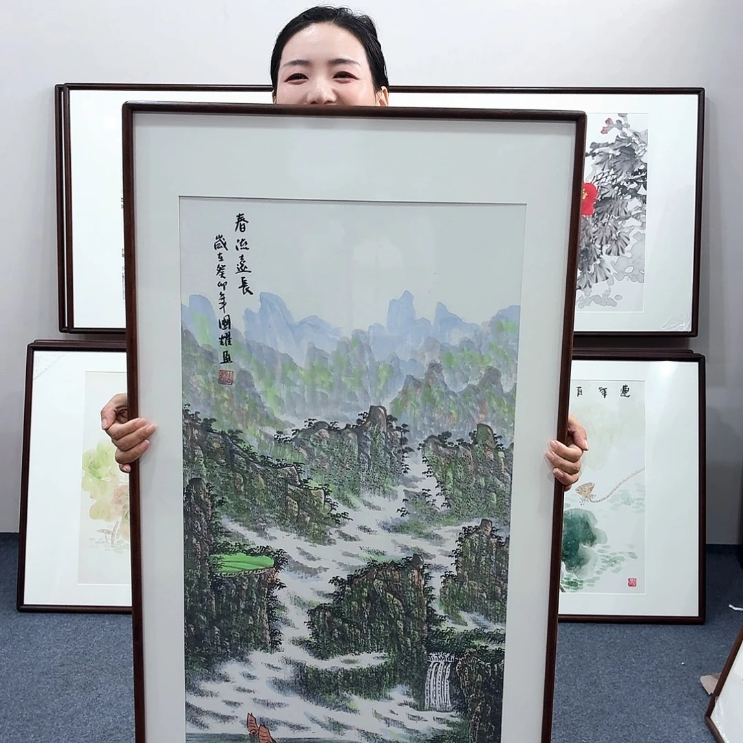 国画手绘作品120×60尺寸