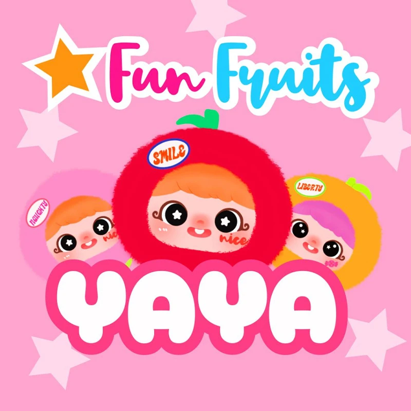 新款潮玩YAYA奇趣水果毛绒盲盒包包挂件装饰品少女心节日礼物批发