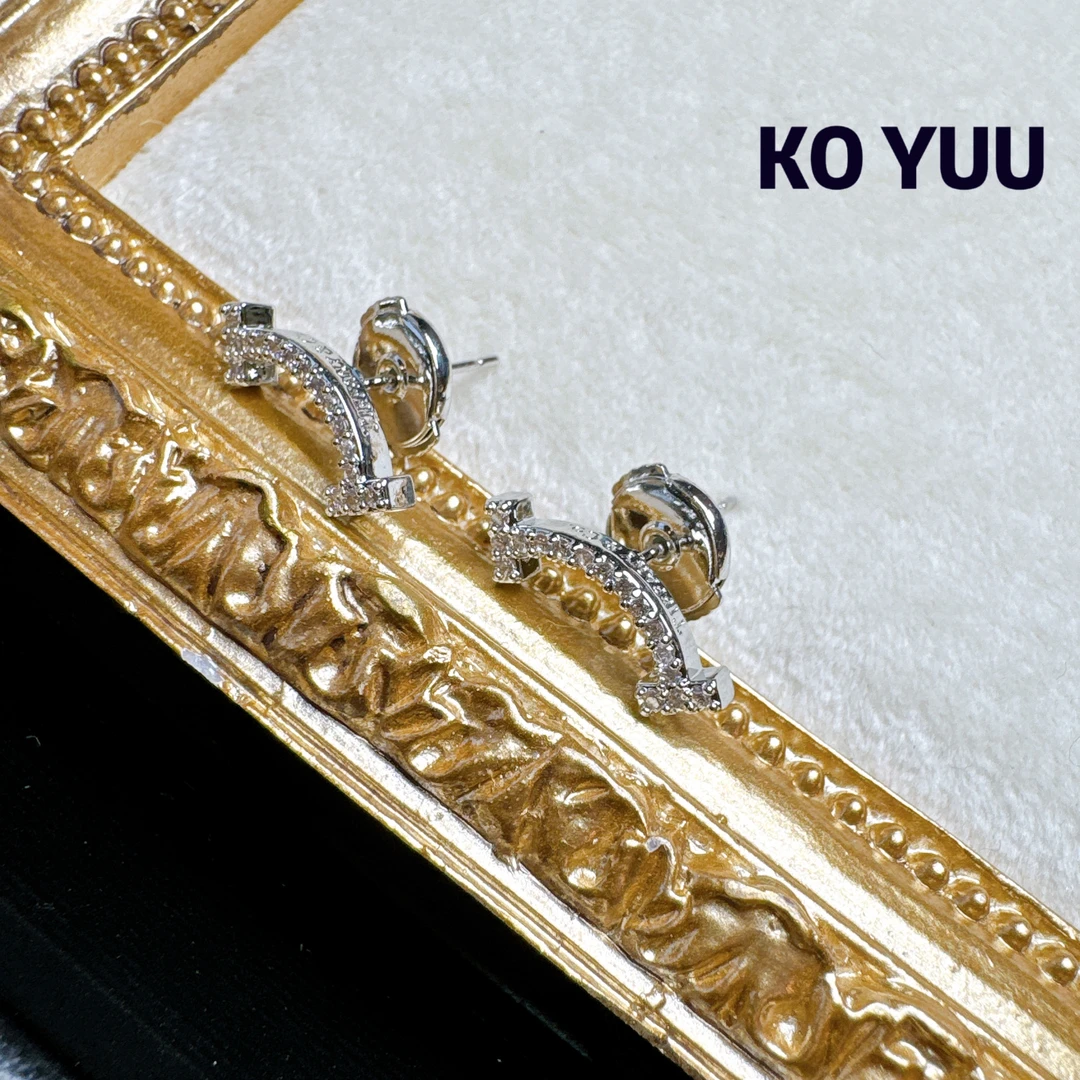 铜合金锆石耳饰 【雨桐高奢饰品】耳环CC00262