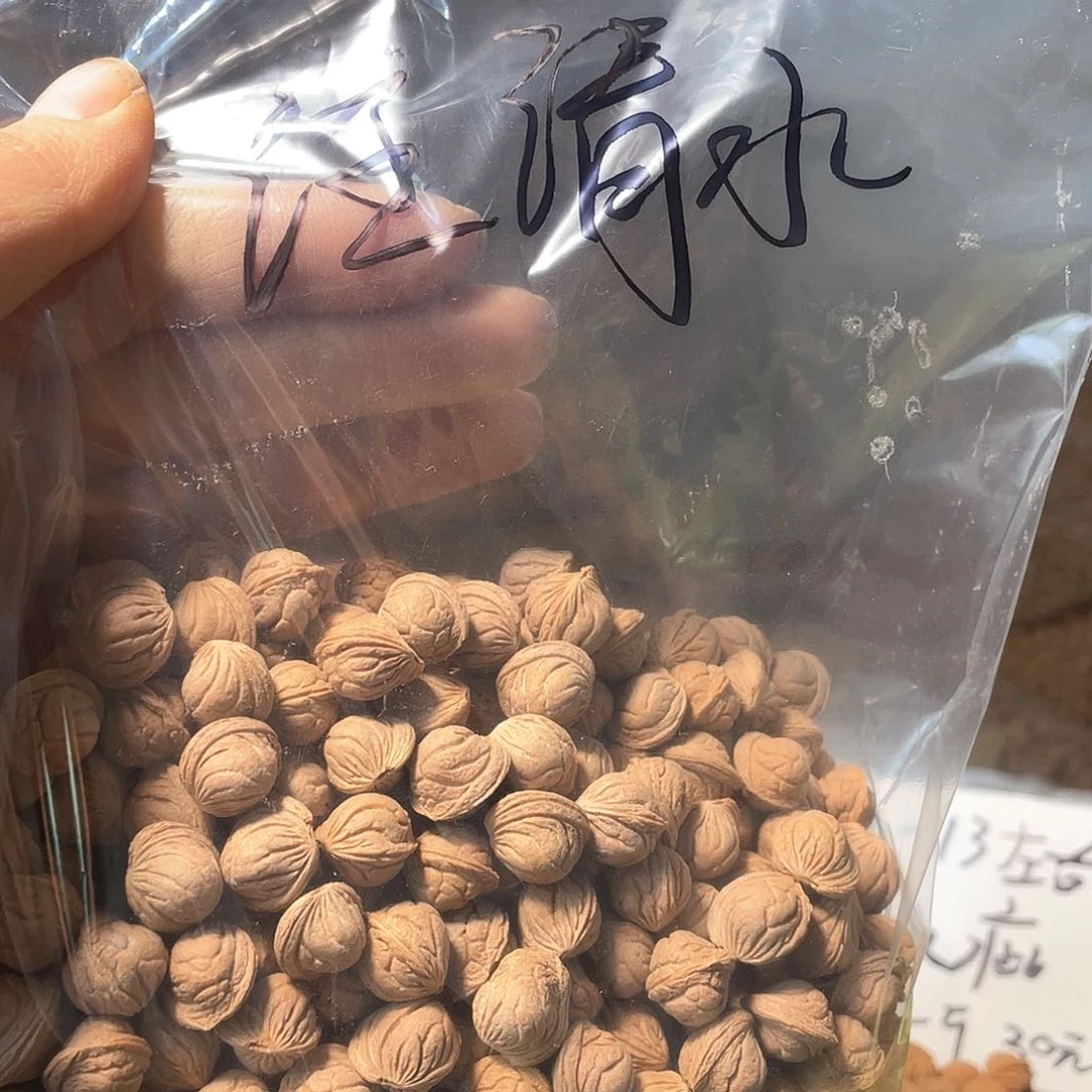 桃核手串一****1浅纹小金豆无孔不挑