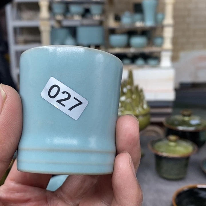 摆件开***饭抱朴汝瓷仿古微瑕