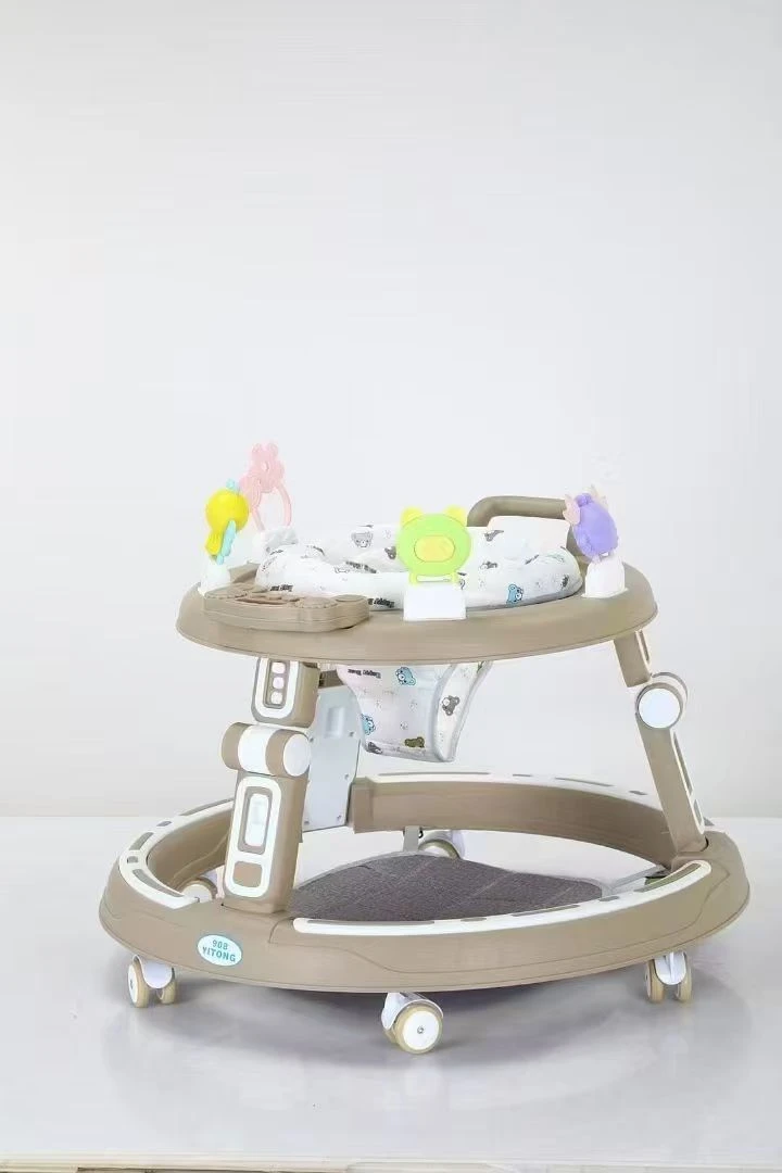 多功能婴儿学步车防侧翻防O型腿带音乐灯光助宝宝学走路