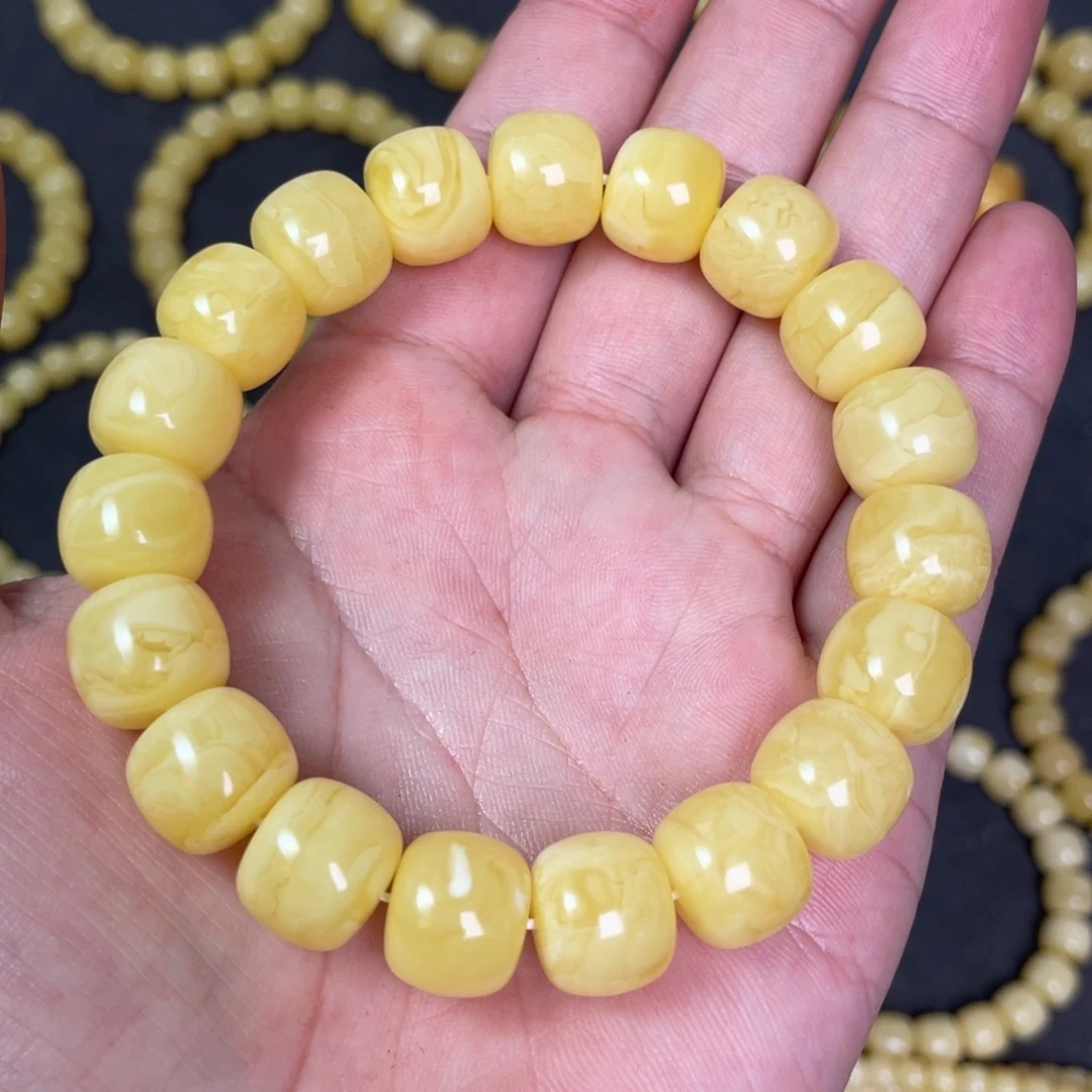 裸石蜜蜡未镶嵌蜜蜡手串13.3mm