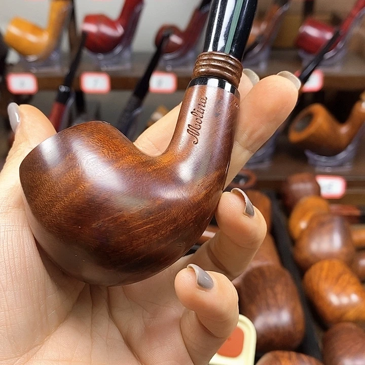 U***e意大利莫利纳老石楠木烟斗