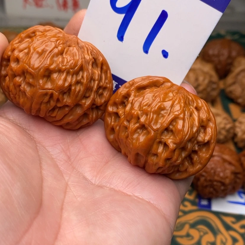 【闪购商品】文玩核桃把件乖***公磨盘狮子头42➕