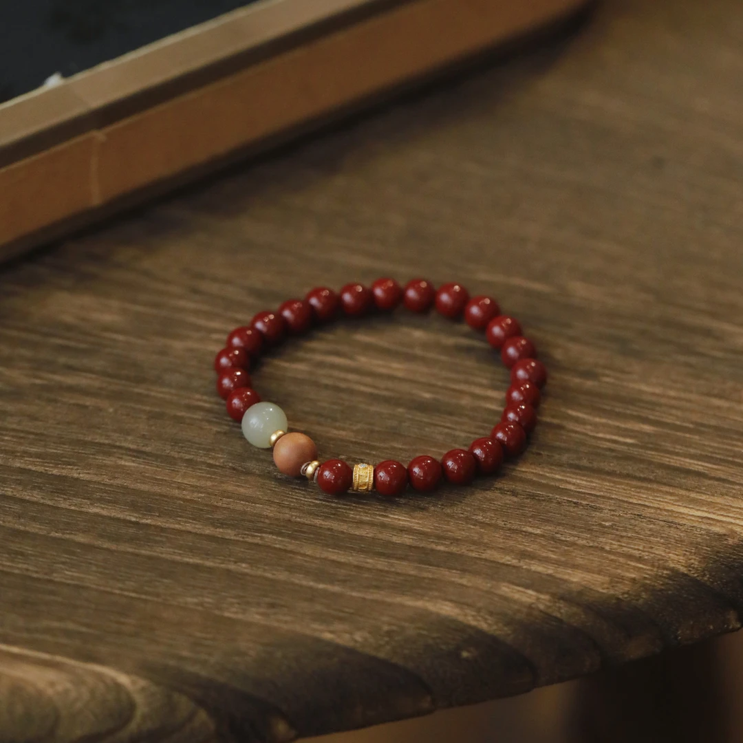 含辰砂工艺品麦麦【冬禧】朱砂 晴 手串