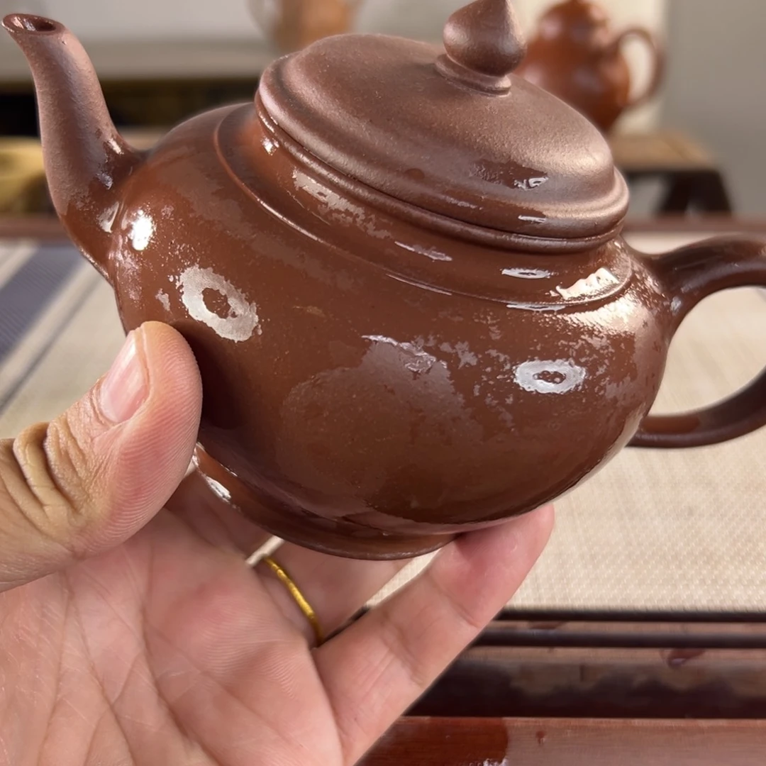紫砂微瑕茶壶宜兴原矿紫砂