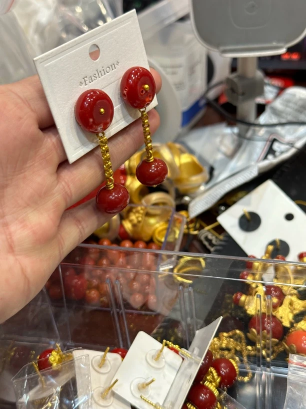 黄铜合成锆石耳饰 藏地吉祥神鸟新款耳环