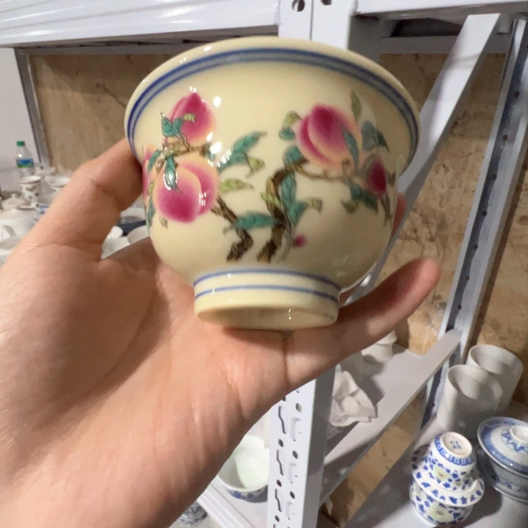 瓷片景德镇陶瓷桃杯