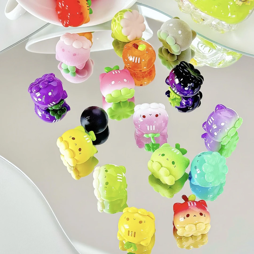 章鱼喵喵丸水果集市系列可爱潮玩公仔可做钥匙扣