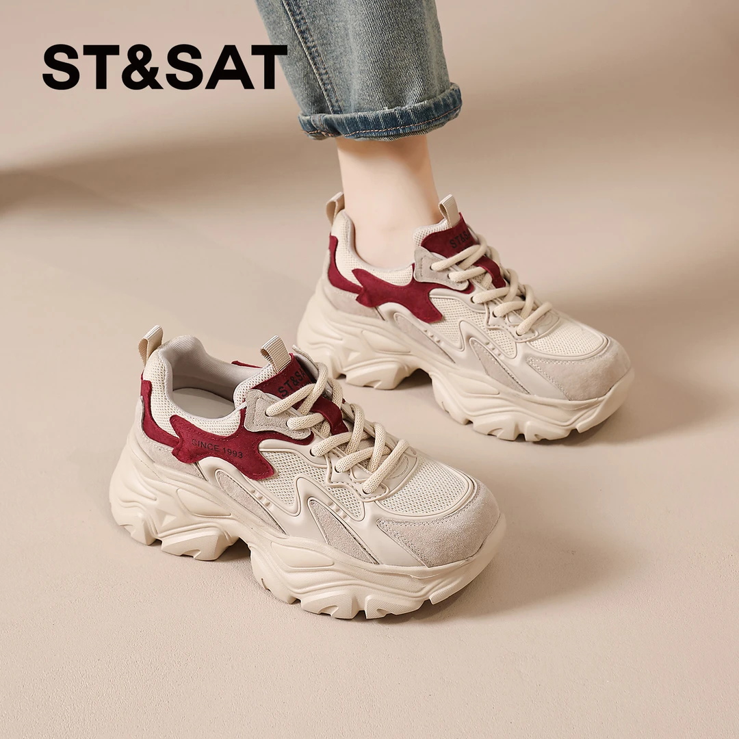 星期六网红老爹鞋女士2025新款秋季增高休闲鞋超火显脚小运动鞋