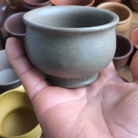 紫砂茶壶青灰段泥主人杯130豪升左右瑕疵