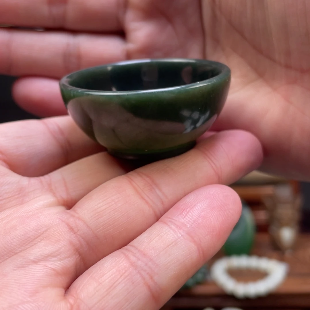 未镶嵌和田玉摆件和田玉茶杯未镶嵌
