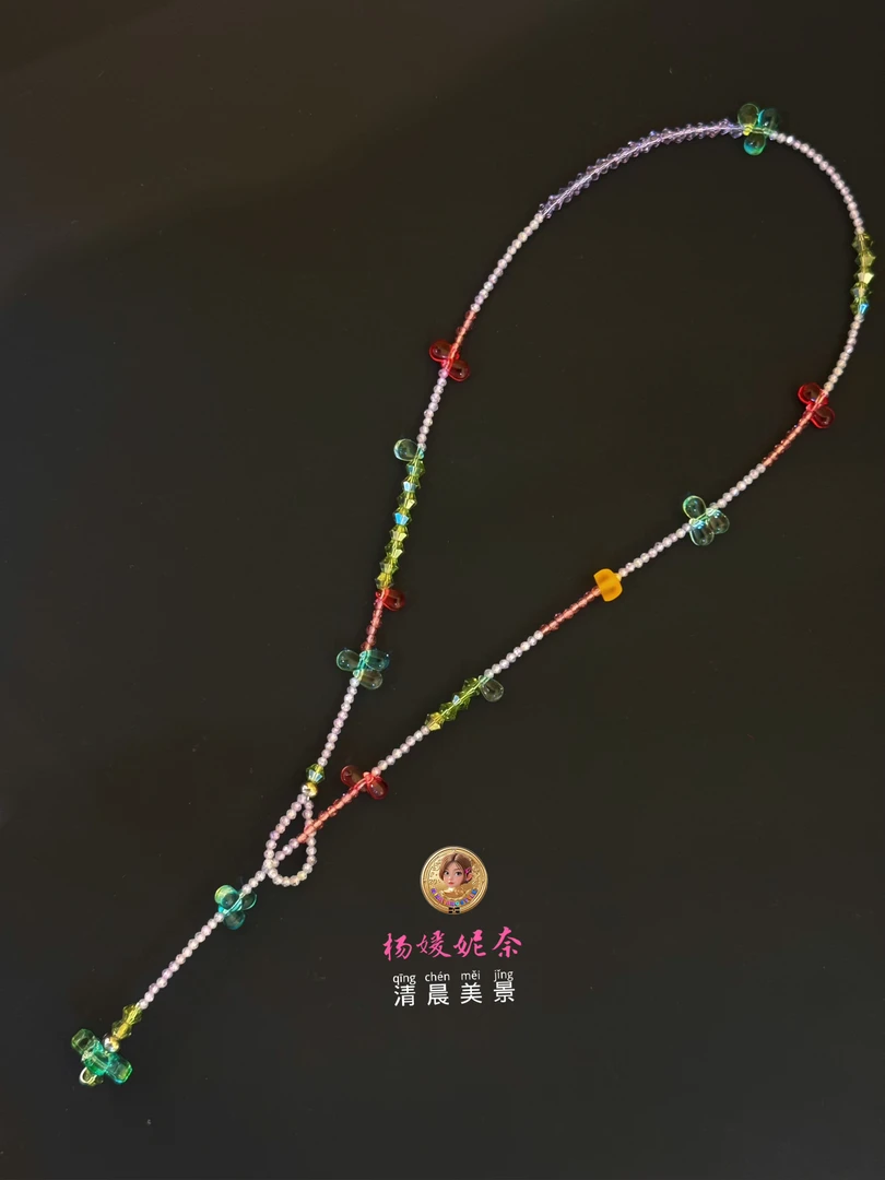 雲涌之丽 钛钢仿水晶项链 【清晨美景】彩色设计感简约小众ZLN0987