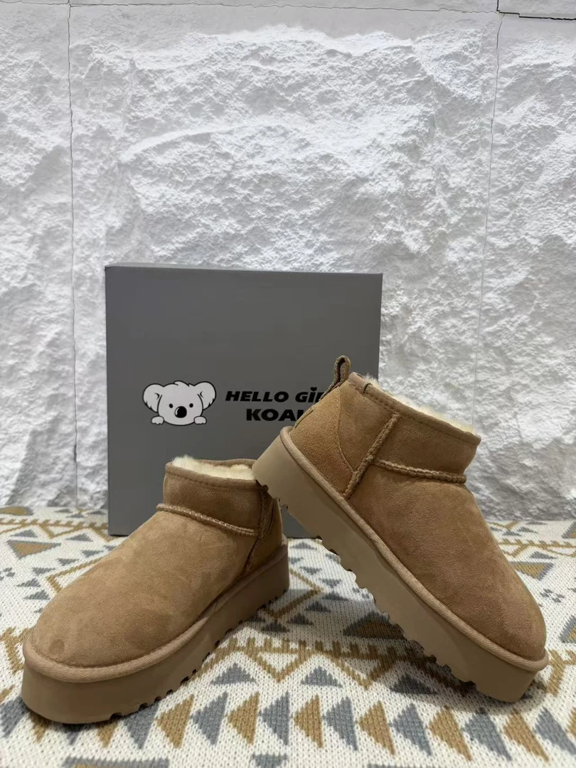 矮款厚底冬季保暖时尚雪地靴靴子