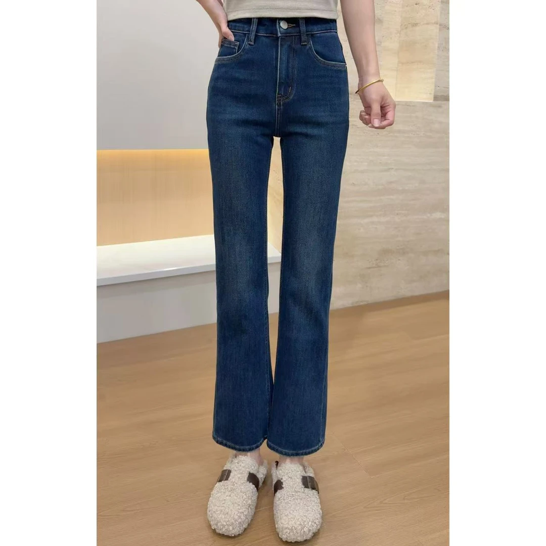 【常规修身加绒牛仔裤微喇】小允姐姐2025新款时尚高级牛仔裤