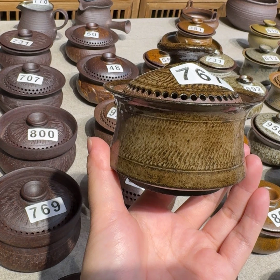 杯子粗瓷茶具素色盖碗