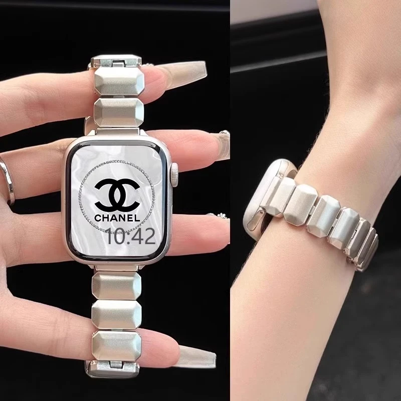 适用华为watch fit3表带方糖蝴蝶扣金属腕带fit2女生个性款替换带