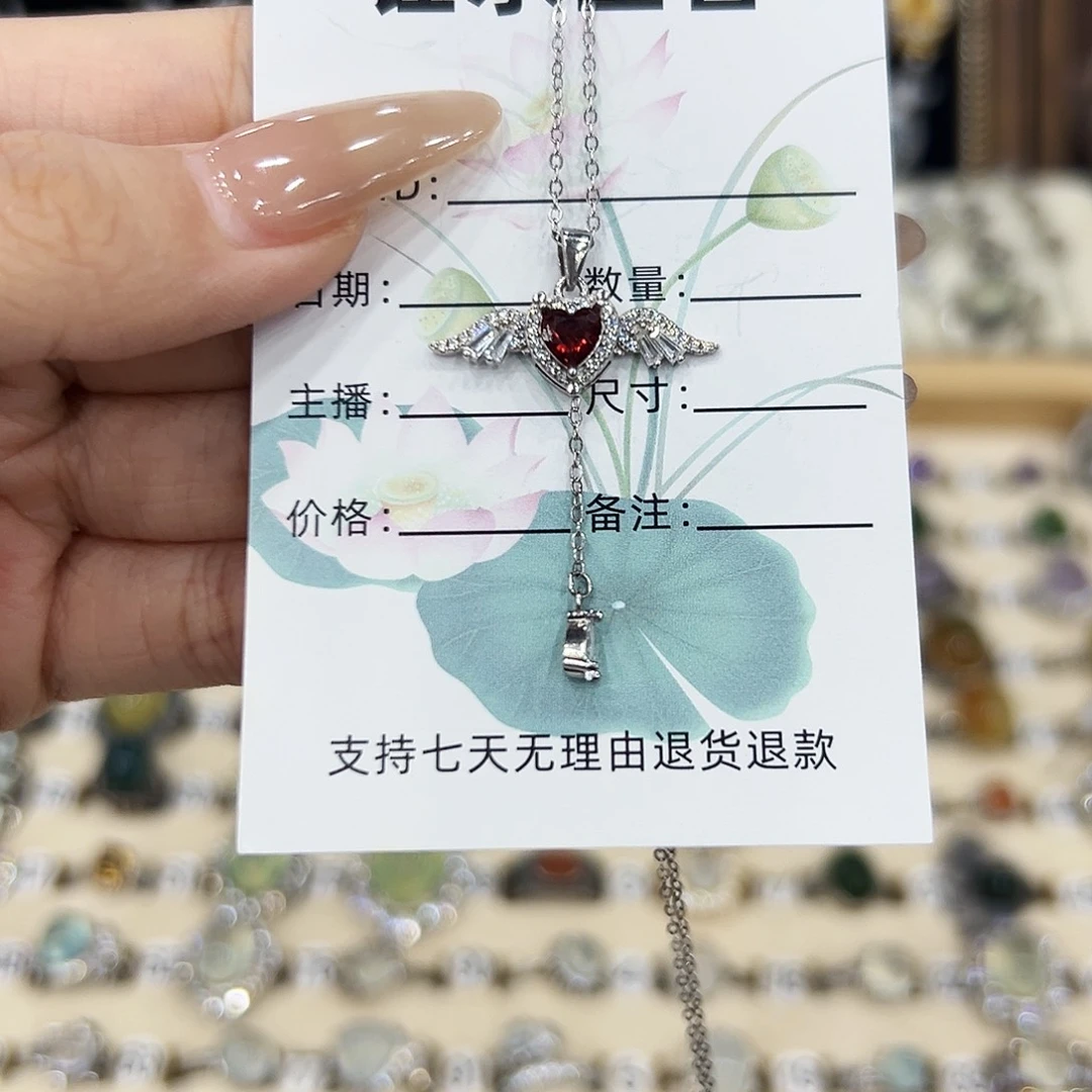 石榴石银S925镶嵌套链