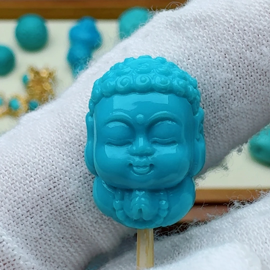 绿松石未镶嵌宝宝佛12