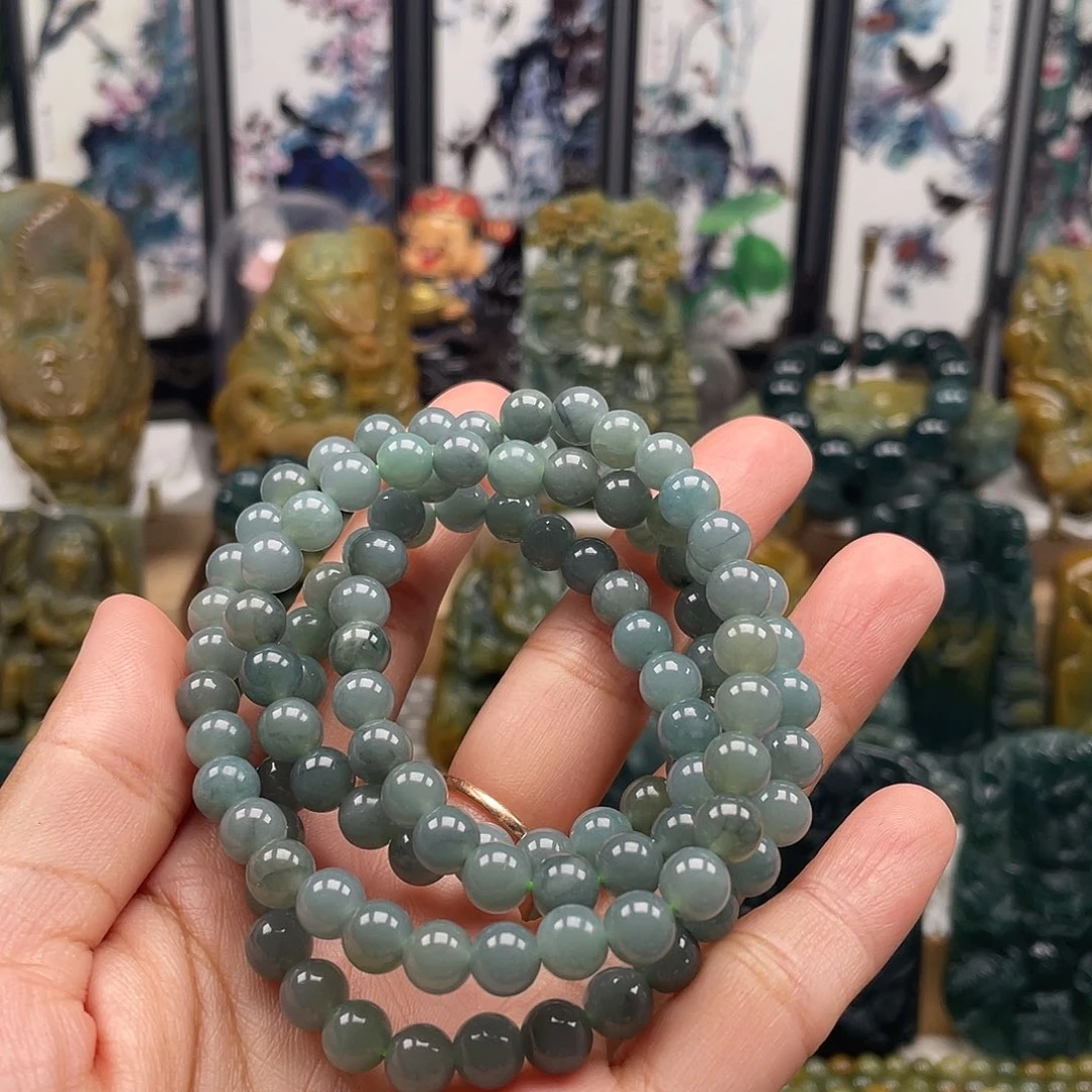 翡翠未镶嵌颈饰天然翡翠a货珠