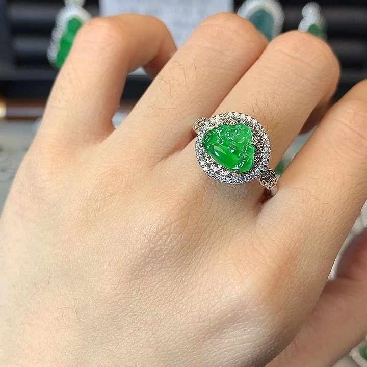 翡翠未镶嵌戒指戒指