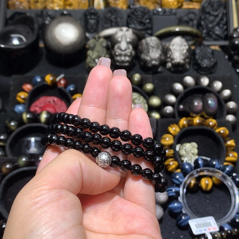 【闪购商品】黑曜岩珠宝奇石未镶嵌雇**宁