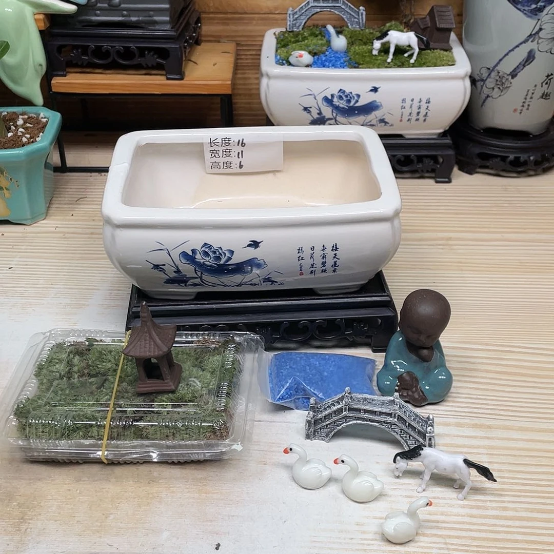 紫砂花盆陶瓷艺术花盆陶瓷