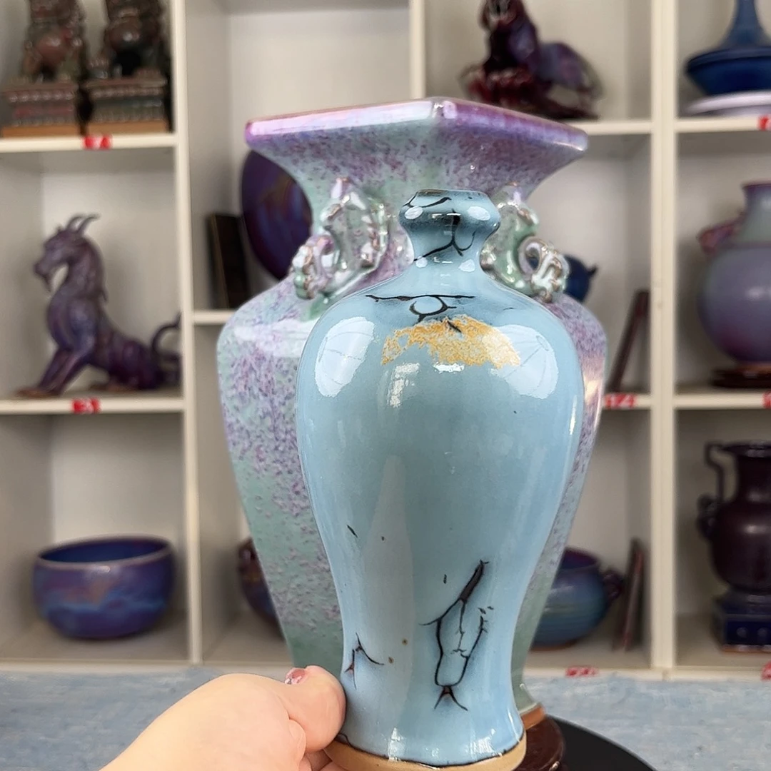 瓷片花器梅瓶工艺品
