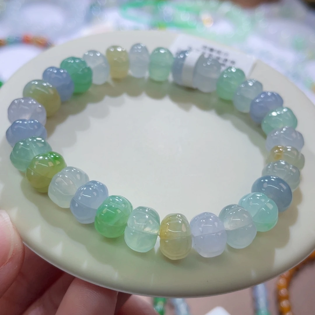 未镶嵌手链翡翠马卡龙南瓜卡9