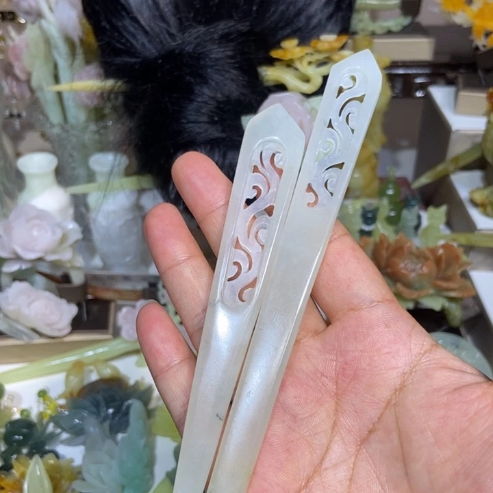 小***️未镶嵌蛇纹石玉发饰