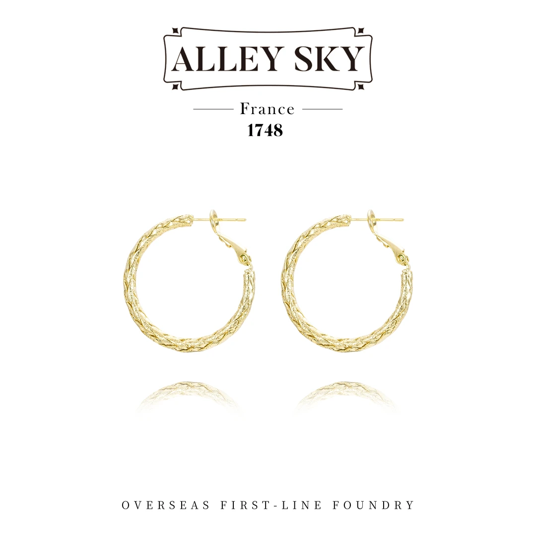 镀k金【罗马华彩】Alley Sky轻奢时尚欧美大耳圈 F4168