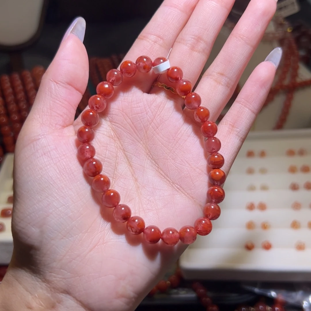 南红玛瑙未镶嵌手串7mm