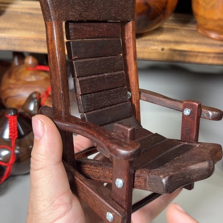 大红酸枝木手机支架摆件