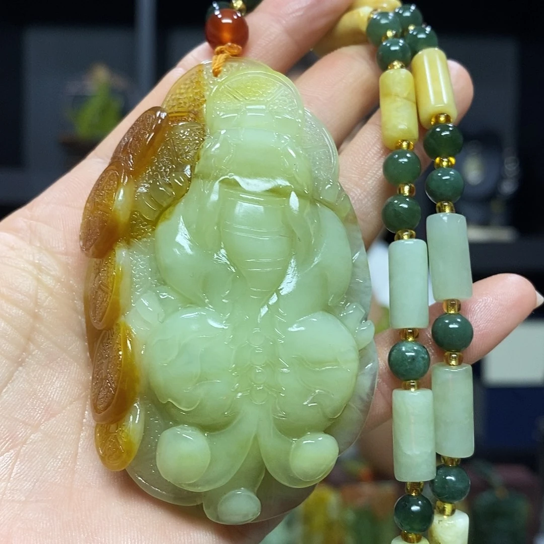 未镶嵌岫玉挂件吊坠