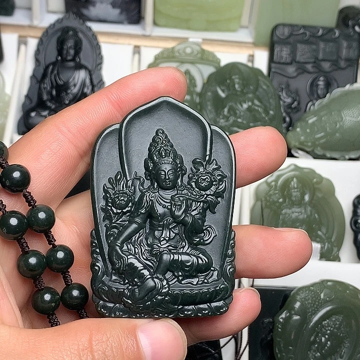 和田玉（青玉）未镶嵌颈饰