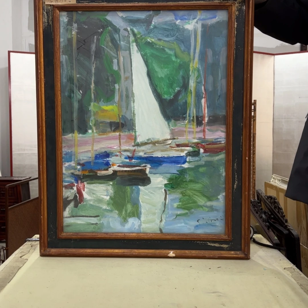 久***居绘画屏风框画茶空间设计