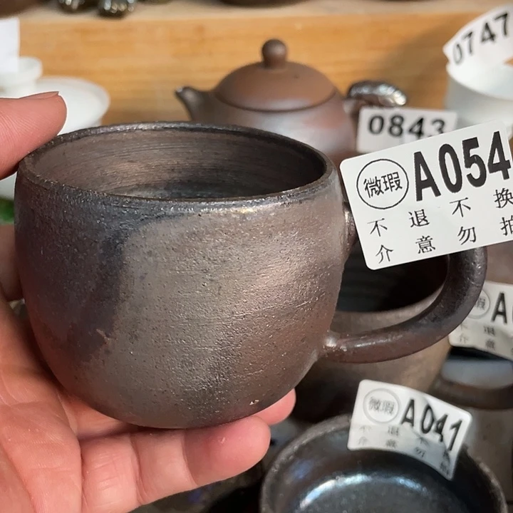 杯子陶柴烧纯手工054