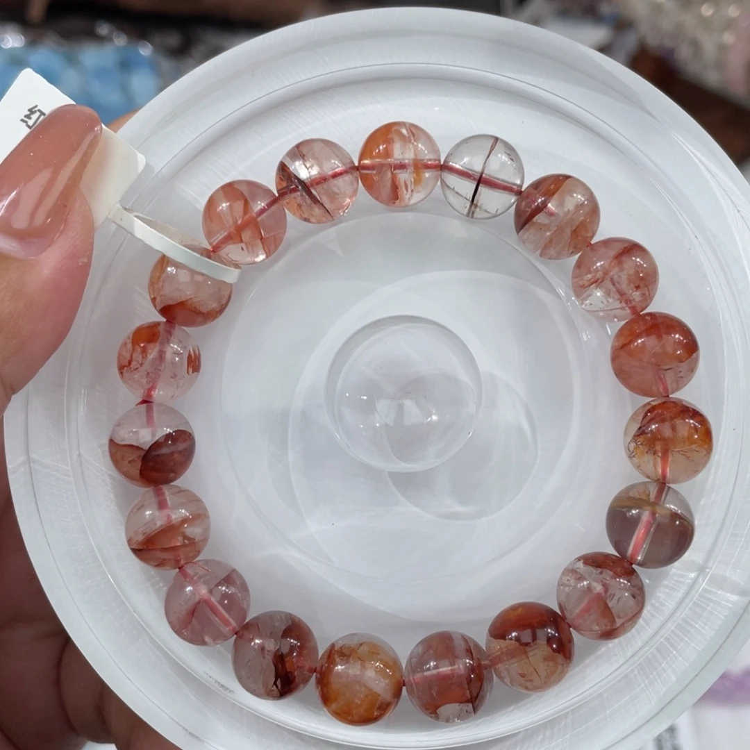 手串未镶嵌水晶001红胶花水晶10m+