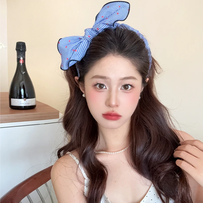 韩系波点发带头箍高级感2025新款头饰发卡编发头箍外戴显脸小发捆