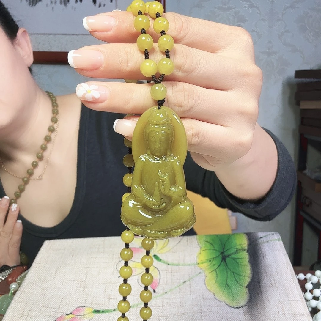 蛇纹石玉未镶嵌颈饰