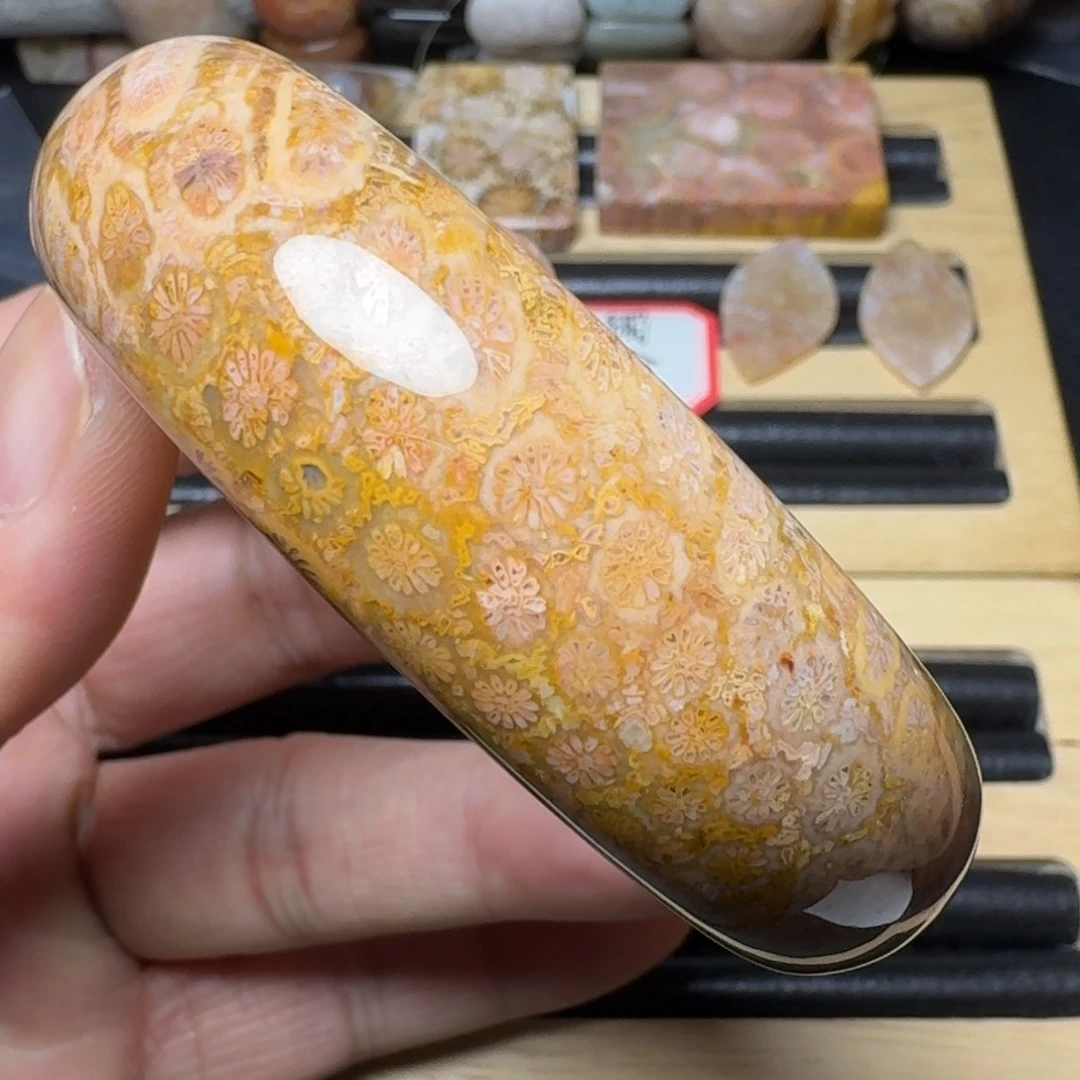 硅化玉纯天然有机玉石未镶嵌57.5圈口