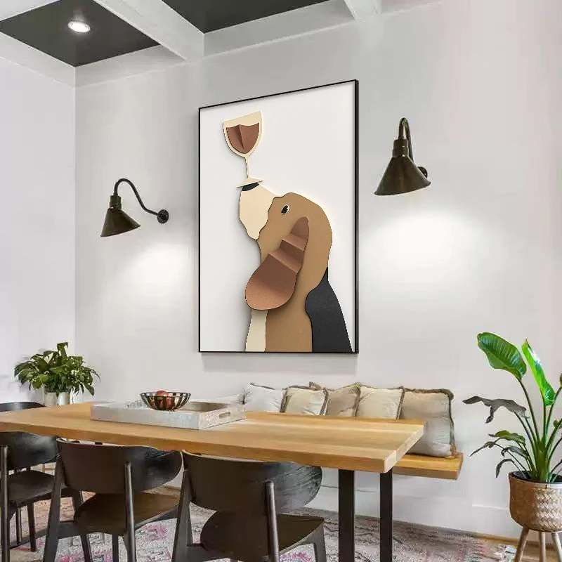 现代简约客厅沙发墙挂画餐厅餐桌背景墙挂画高级感入户玄关装饰画