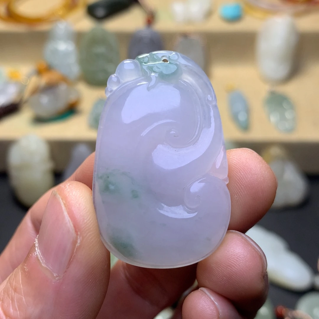 颈饰未镶嵌翡翠灵芝如意
