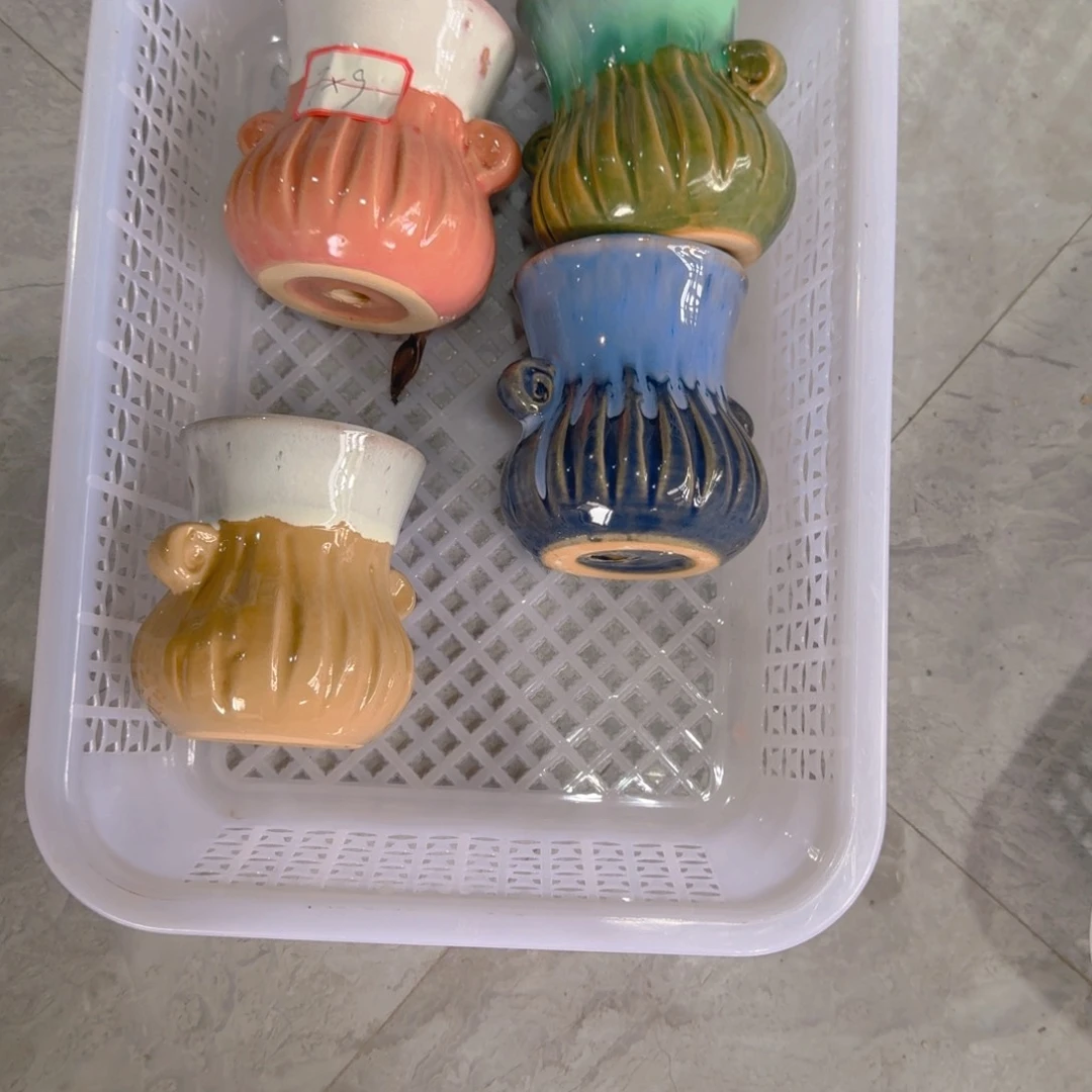 紫砂花盆粗陶精雕