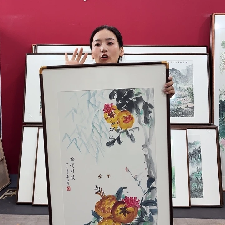 国画带框绘画作品120/60