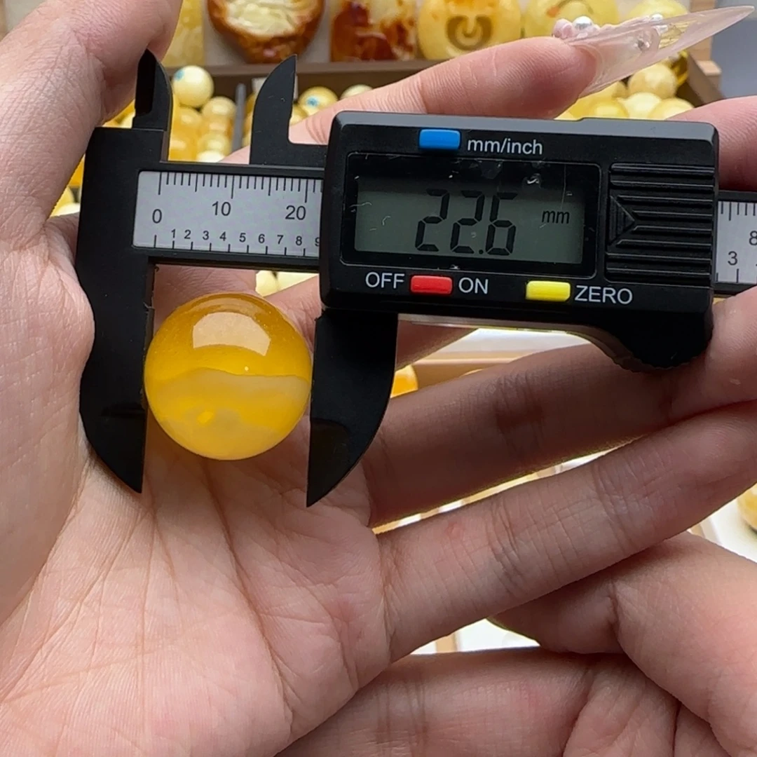 蜜蜡未镶嵌裸石蜜蜡圆珠