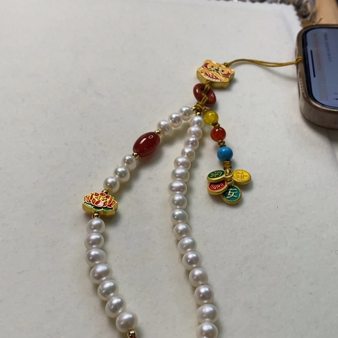 淡水珍珠手机链未镶嵌